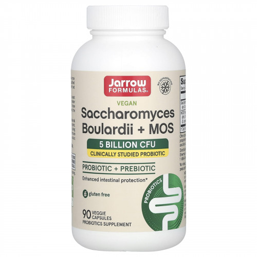 Jarrow Formulas, сахаромицеты Буларди плюс МОС, 5 млрд, 90 вегетарианских капсул с отсроченным высвобождением Jarrow Formulas, сахаромицеты Буларди плюс МОС, 5 млрд, 90 вегетарианских капсул с отсроченным высвобождением